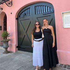 Aqua Drop Waist Black Halter Dress